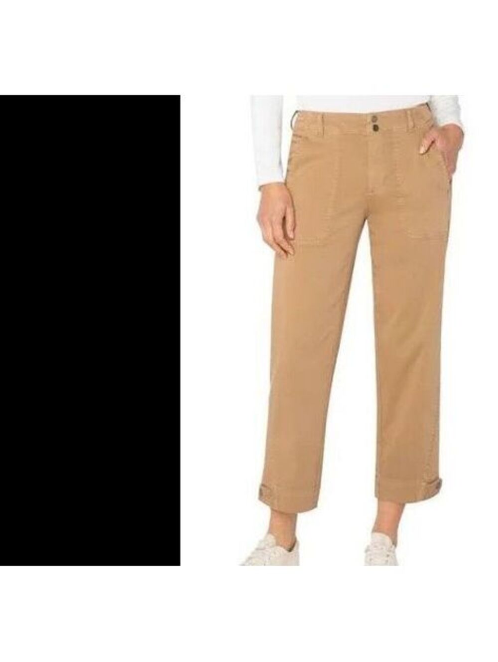 Liverpool Los Angeles NWT Women's Utility Crop Pants Camel Size 12/31
